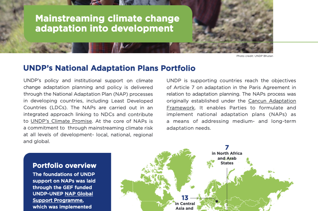 Mainstreaming climate change adaptation into development brochure