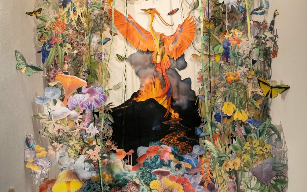 Vivid Flora and Fauna Coexist in Immersive Paper Ecosystems by Clare Celeste Börsch