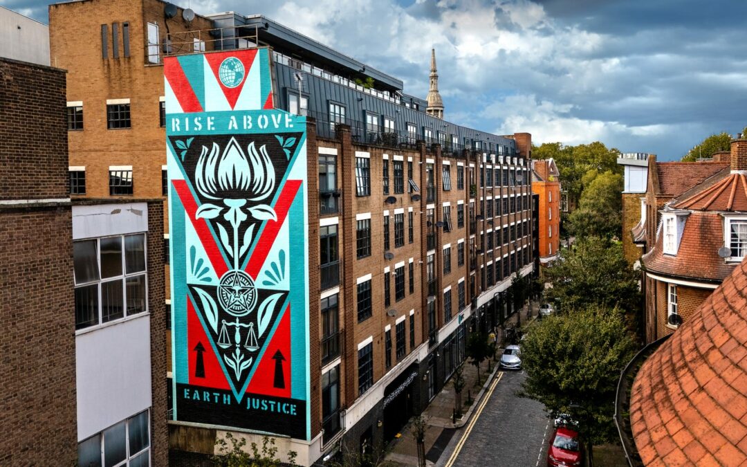 In London, a 15-Foot Flower by Shepard Fairey Advocates for Environmental Justice