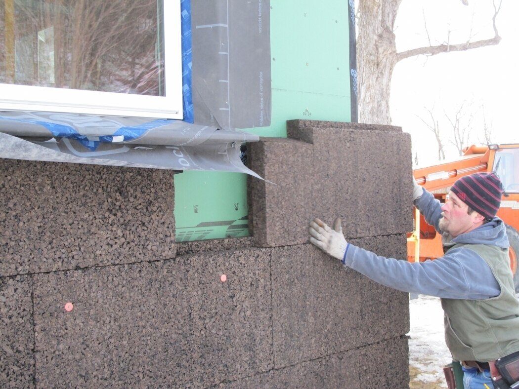 Cork Wall Insulation Kork-Wanddämmung