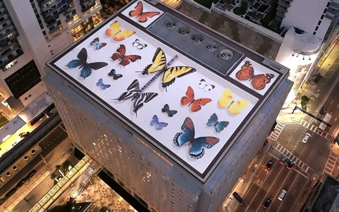 Mantra’s Murals Collect Enormous Butterflies in Building-Size Specimen Cases